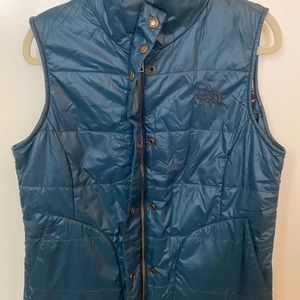 Northface primaloft vest with flannel lining
